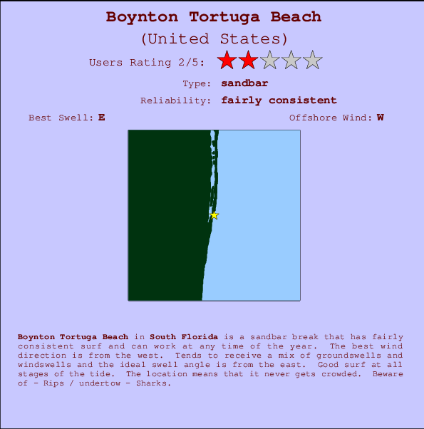 Boynton Tortuga Beach Mappa ed info della località
