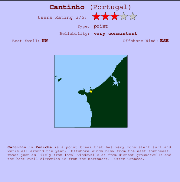 Cantinho Mappa ed info della località