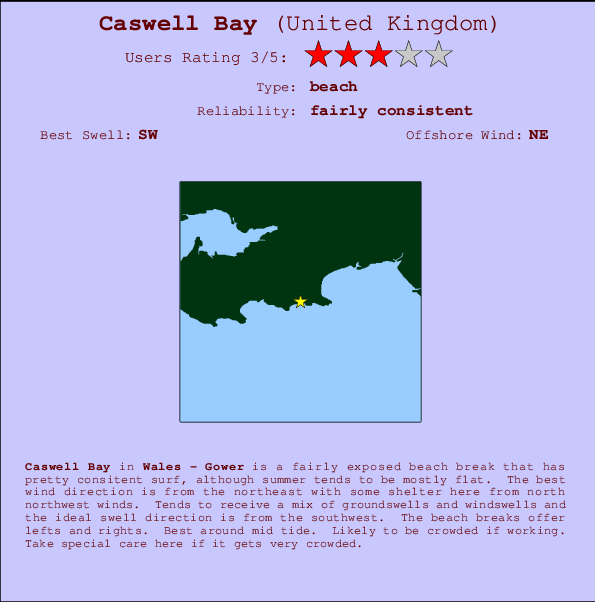 Caswell Bay Mappa ed info della località