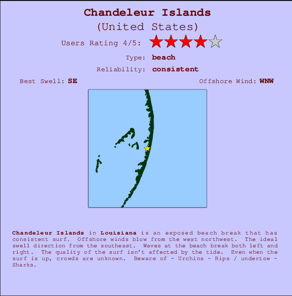 Chandeleur Islands Mappa ed info della località