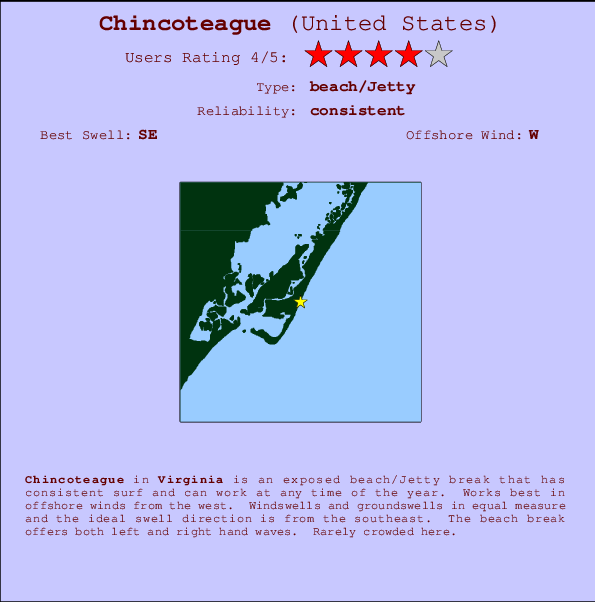 Chincoteague Mappa ed info della località