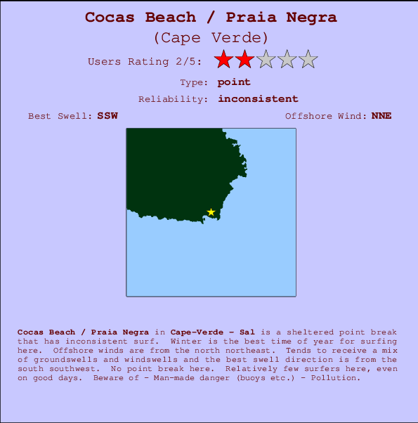 Cocas Beach / Praia Negra Mappa ed info della località
