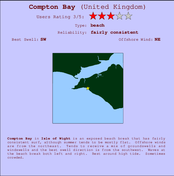 Compton Bay Mappa ed info della località