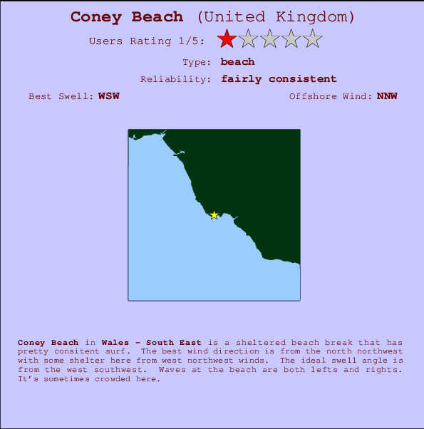 Coney Beach Mappa ed info della località