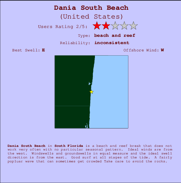 Dania South Beach Mappa ed info della località