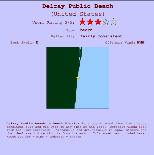 Delray Public Beach Mappa ed info della località