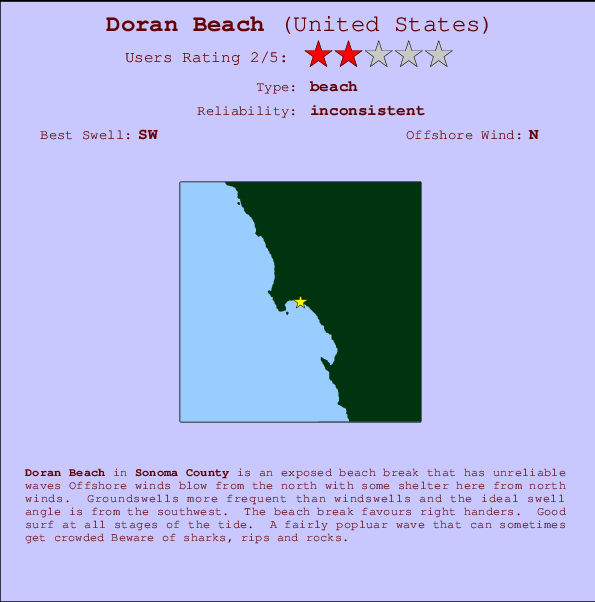 Doran Beach Mappa ed info della località