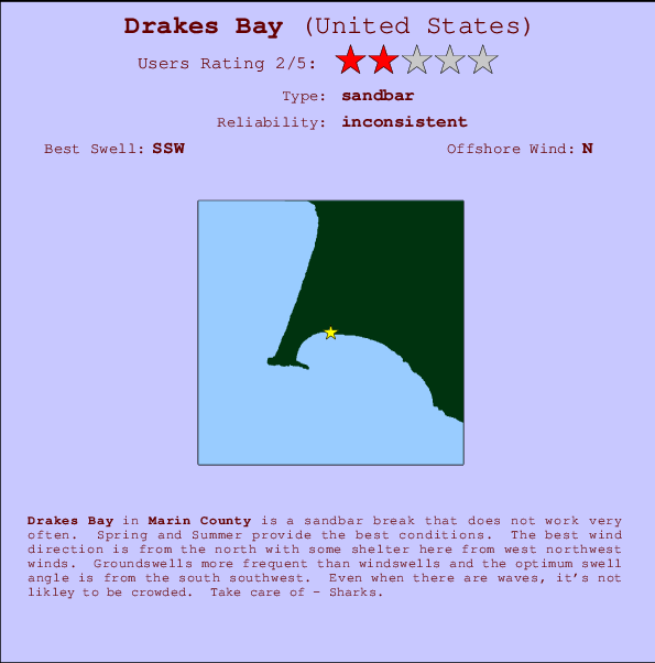Drakes Bay Mappa ed info della località
