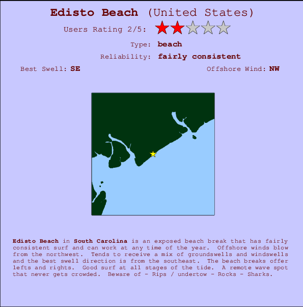 Edisto Beach Mappa ed info della località