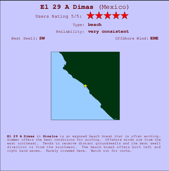 El 29 A Dimas Mappa ed info della località