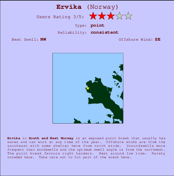 Ervika Mappa ed info della località