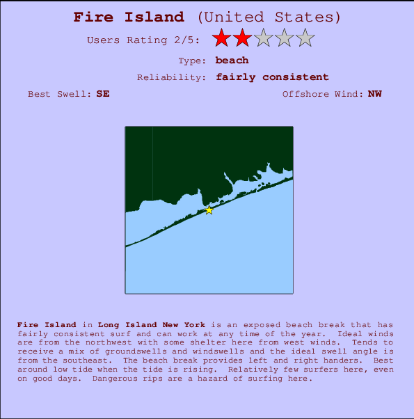 Fire Island Mappa ed info della località