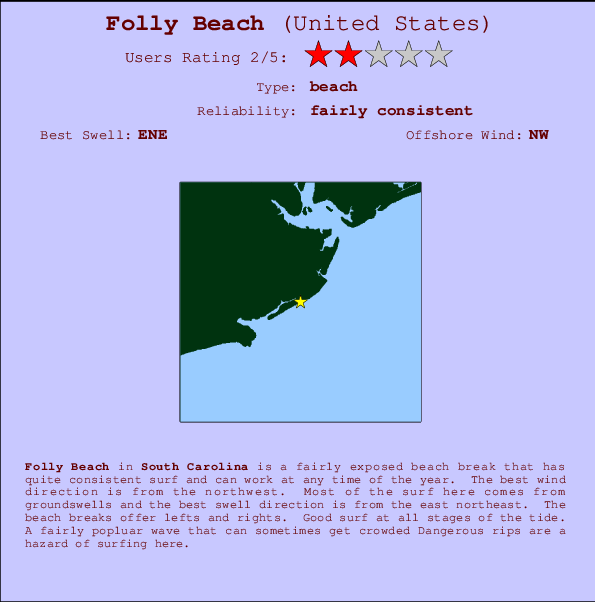 Folly Beach Mappa ed info della località