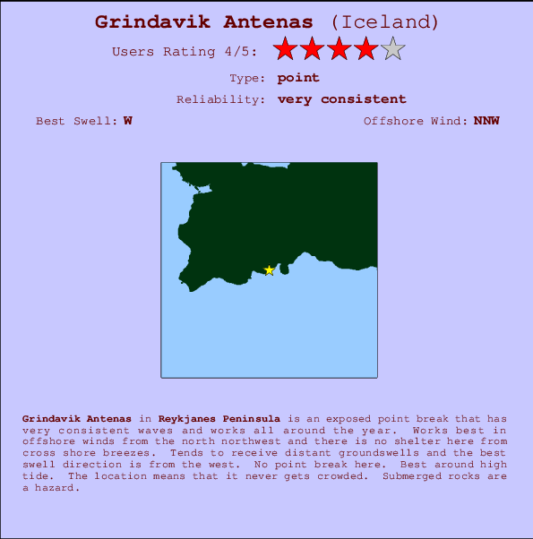 Grindavik Antenas Mappa ed info della località