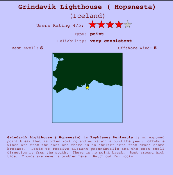 Grindavik Lighthouse ( Hopsnesta) Mappa ed info della località