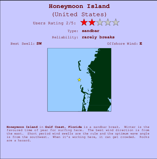 Honeymoon Island Mappa ed info della località