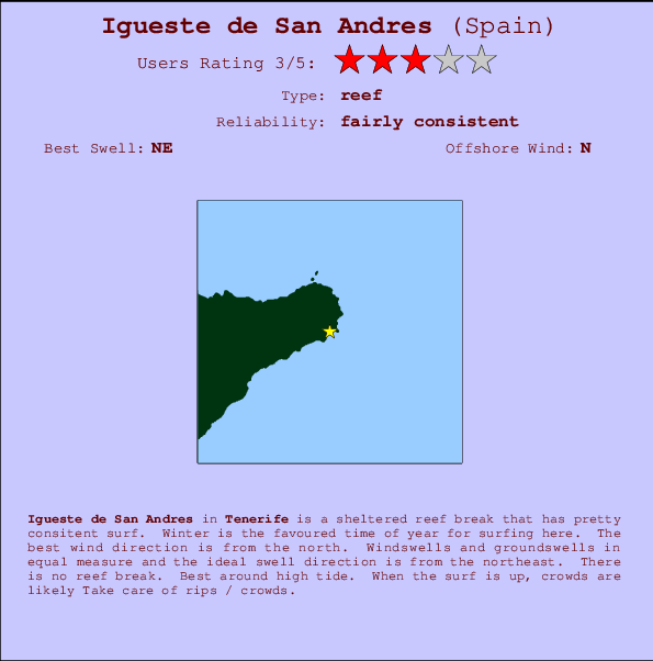 Igueste de San Andres Mappa ed info della località