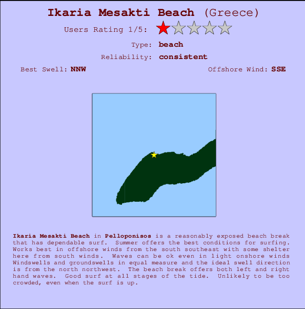 Ikaria Mesakti Beach Mappa ed info della località
