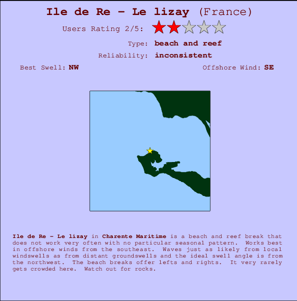 Ile de Re - Le lizay Mappa ed info della località