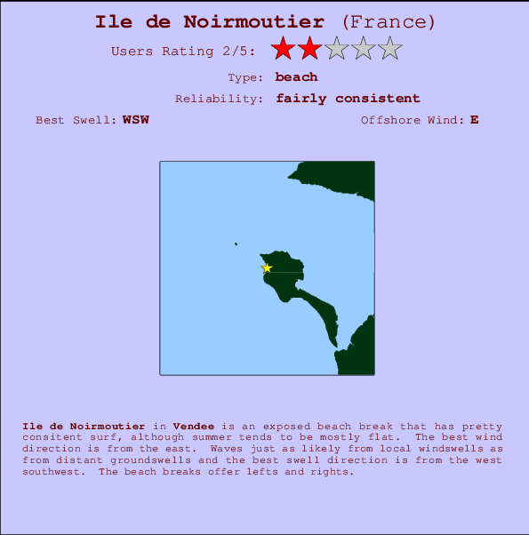 Ile de Noirmoutier Mappa ed info della località
