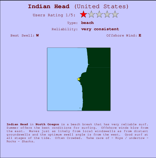 Indian Head Mappa ed info della località