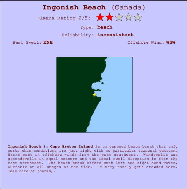 Ingonish Beach Mappa ed info della località