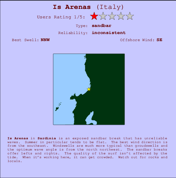 Is Arenas Mappa ed info della località