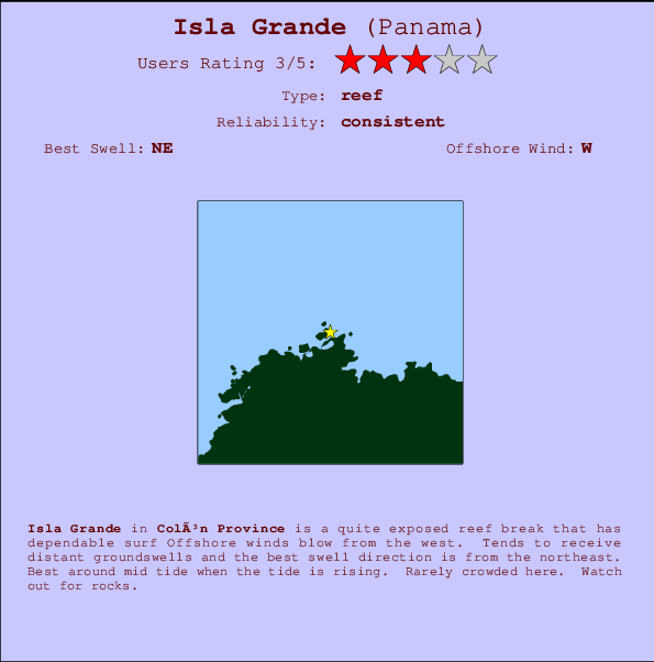 Isla Grande Mappa ed info della località