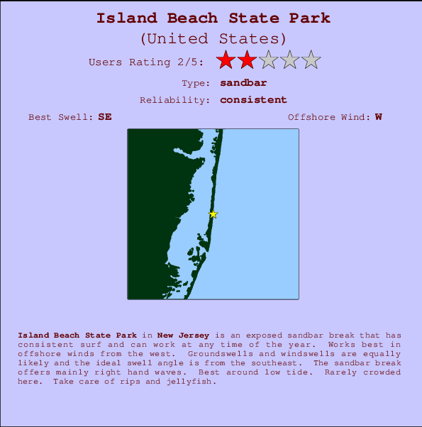 Island Beach State Park Mappa ed info della località