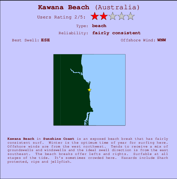 Kawana Beach Mappa ed info della località