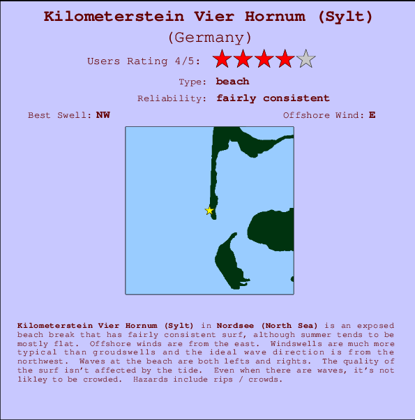 Kilometerstein Vier Hornum (Sylt) Mappa ed info della località