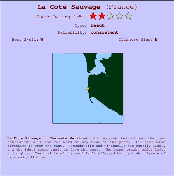 La Cote Sauvage Mappa ed info della località