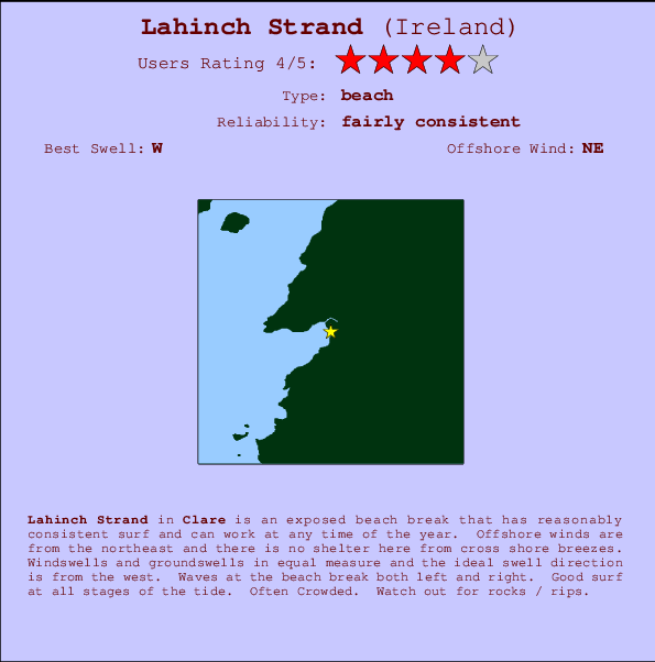 Lahinch Strand Mappa ed info della località