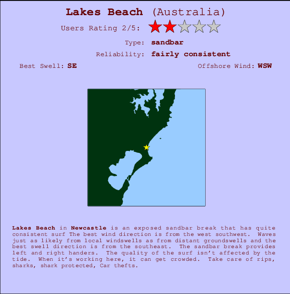 Lakes Beach Mappa ed info della località