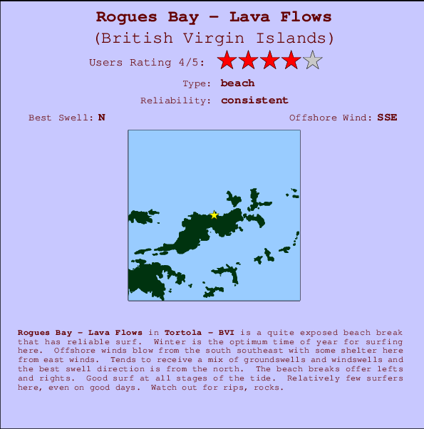 Rogues Bay - Lava Flows Mappa ed info della località