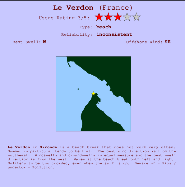 Le Verdon Mappa ed info della località