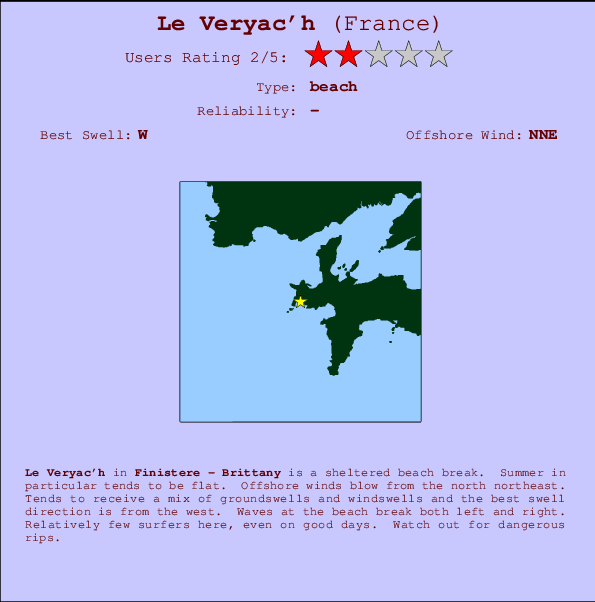 Le Veryac'h Mappa ed info della località
