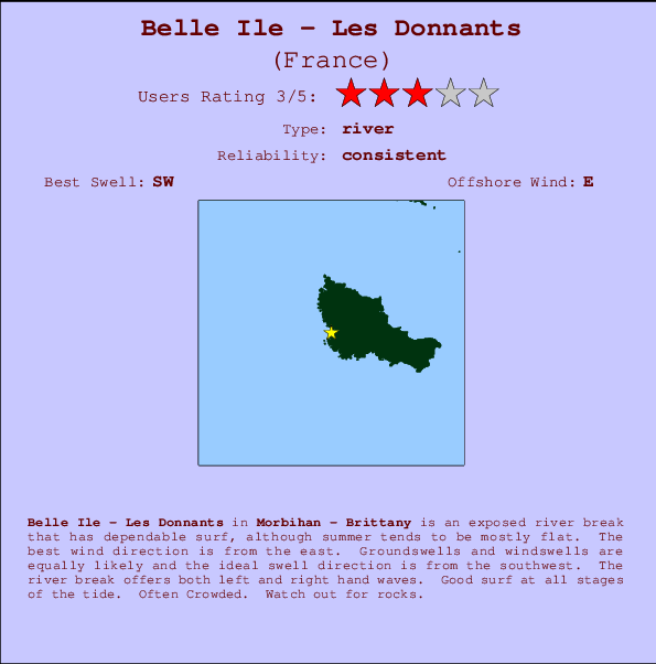 Belle Ile - Les Donnants Mappa ed info della località