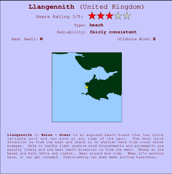 Llangennith Mappa ed info della località
