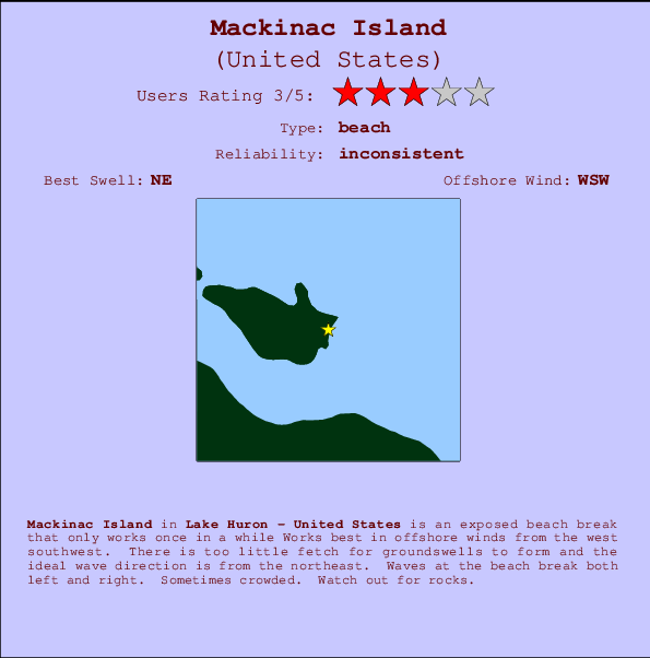 Mackinac Island Mappa ed info della località