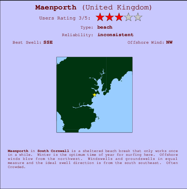 Maenporth Mappa ed info della località