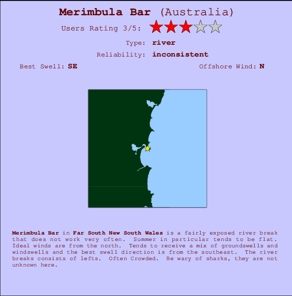 Merimbula Bar Mappa ed info della località