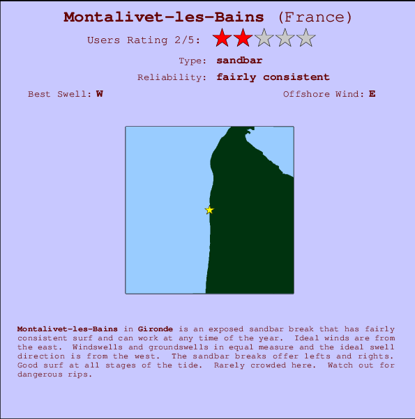 Montalivet-les-Bains Mappa ed info della località