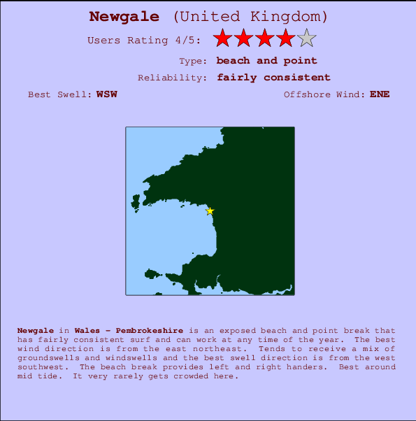 Newgale Mappa ed info della località