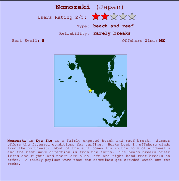 Nomozaki Mappa ed info della località