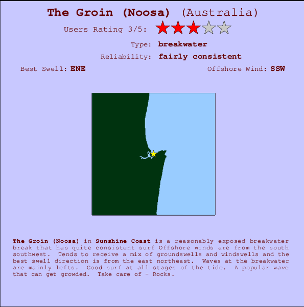 The Groin (Noosa) Mappa ed info della località