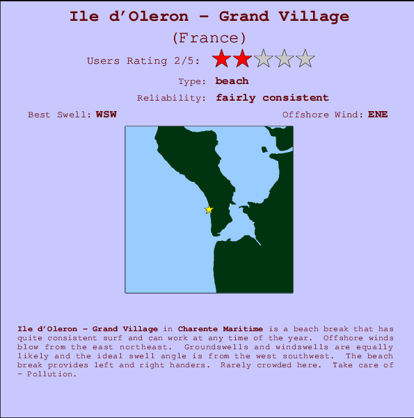 Ile d'Oleron - Grand Village Mappa ed info della località