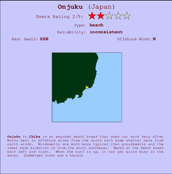 Onjuku Mappa ed info della località