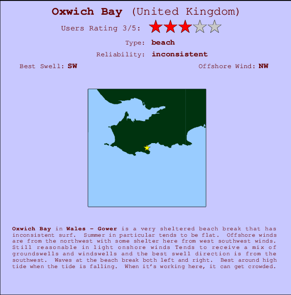 Oxwich Bay previsione surf e surf reports (Wales Gower, UK)