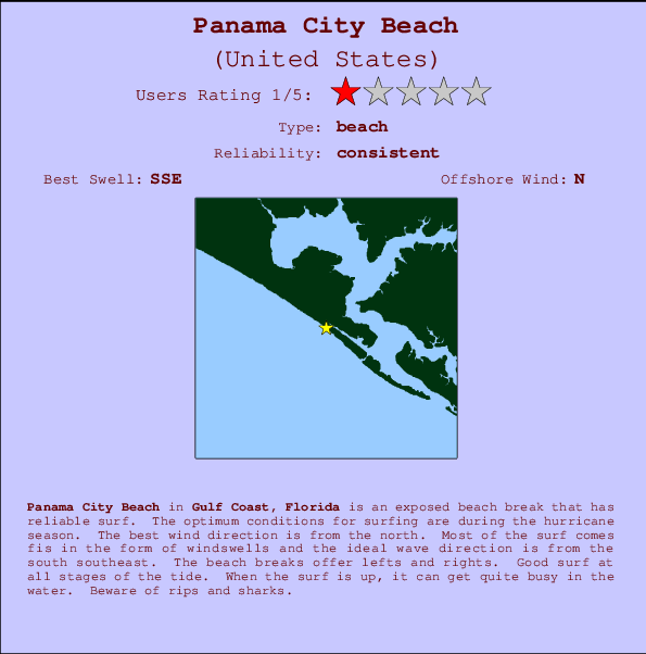 Panama City Beach Mappa ed info della località